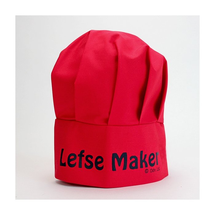 Red Lefse Maker Chef Hat
