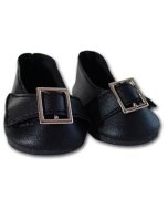 Black Buckle Doll Shoes
