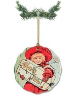 God Jul Girl Ornament
