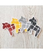 Dala Horse Stickers 4 Pack 