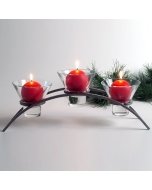 Danish Iron 3 Cup Arch Candleholder