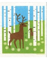 Deer in Forest Cellulose Dishcloth 