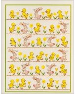 Vintage Easter Card - Chicks & Bunnies