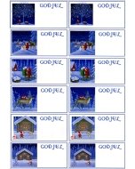 Tomtar in the Snow God Jul Gift Labels
