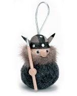 Fuzzy Viking Man Ornament