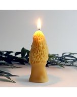 Large Morel Beeswax Candle
