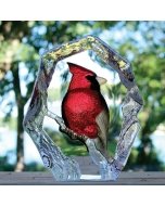 Mats Jonasson Cardinal Crystal Block