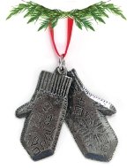 Mittens Pewter Ornament 