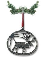 Reindeer Pewter Ornament