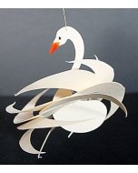 Proongily Ruffled Swan Ornament