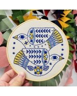 Second Day of Christmas Embroidery Kit - 2 Turtle Doves