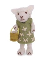 Small Lamb with Easter Basket