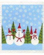 Snowmen and a Tomte Dishcloth