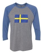 Sweden Flag Baseball Tee 