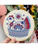 Third Day of Christmas Embroidery Kit - French Hen