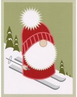 Tomte Skier Christmas Cards