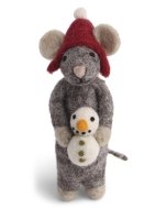 Wool Mouse's Snowman Ornament