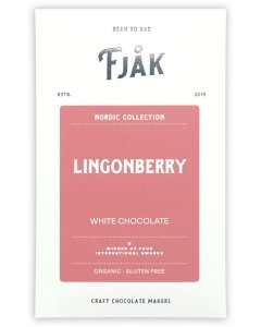 Fjåk Lingonberry White Chocolate Bar 