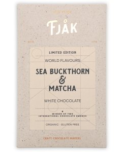 Fjåk Sea Buckthorn & Matcha White Chocolate Bar