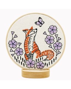 Flower Fox Embroidery Kit 
