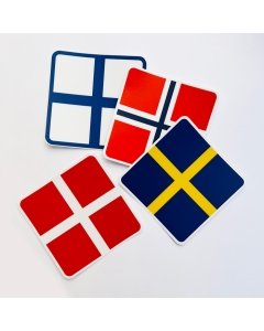 Square Flag Stickers Large