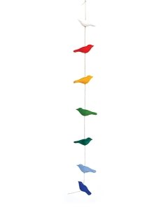 Rainbow Birds on a String