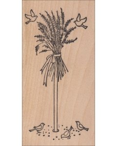 Birds and Sheaf Rubber Stamp 