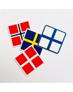 Square Flag Stickers Small