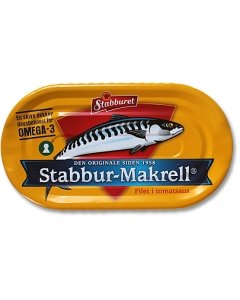 Stabburet Mackerel in Tomato Tin 5.6 Ounces
