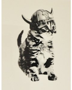Viking Kitty Print