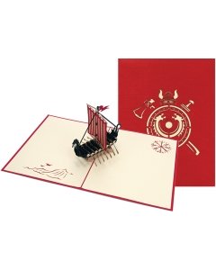 Viking Ship Pop Up Card