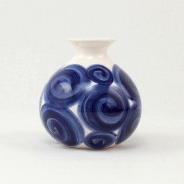 Kähler Tulle Ceramic Vase - Blue