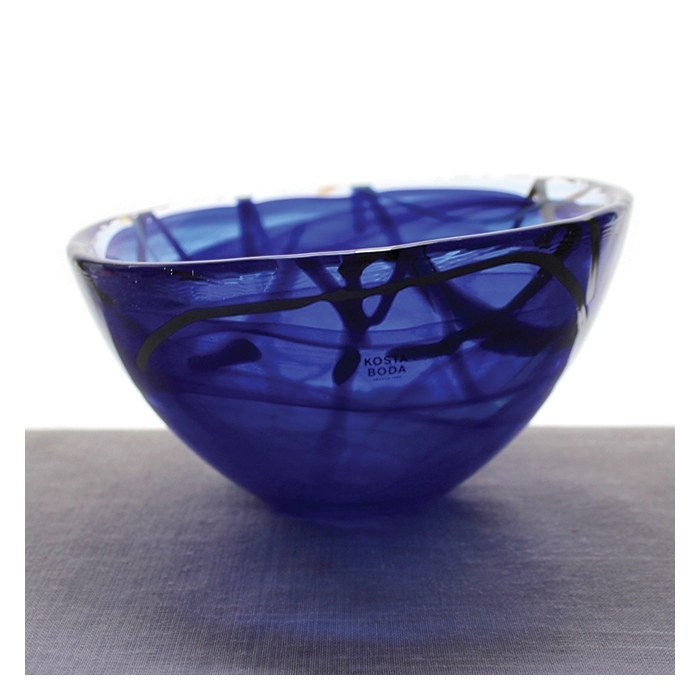 Orrefors Contrast Blue Bowl