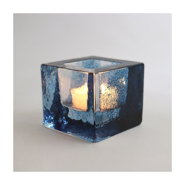 Kosta Boda Brick Votive - Blue