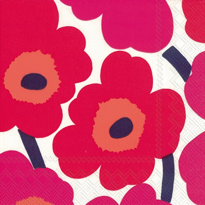 Red Marimekko Unikko Napkins