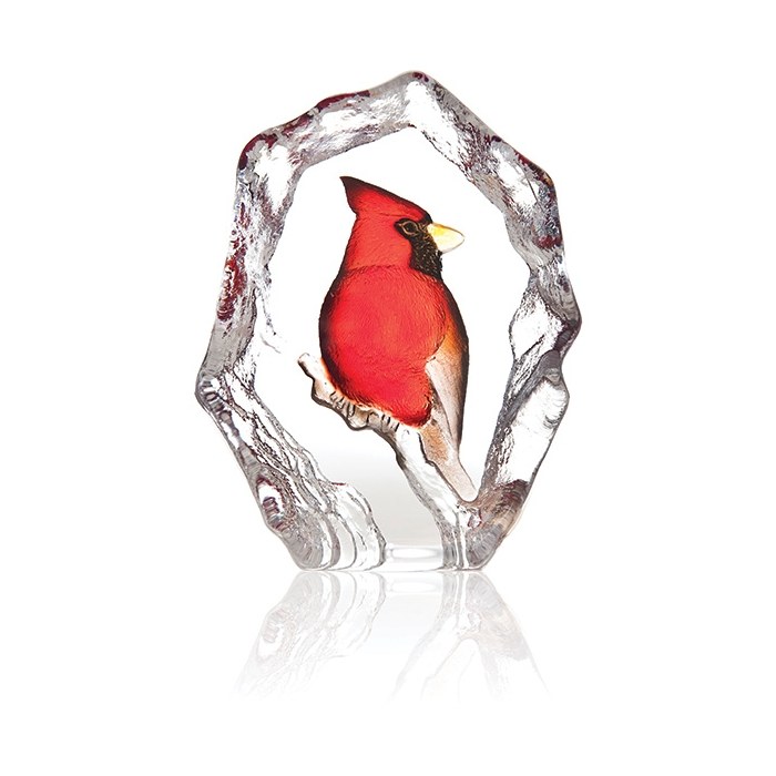 Red Orchid Mats Jonasson クリスタル Art Glass Red Orchid Mats Jonasson クリスタル Art Glass