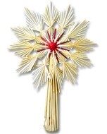 Red Center Star Straw Tree Topper