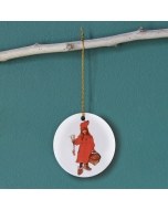 Apple Girl Ceramic Ornament
