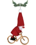 Bicyclist Tomte Ornament
