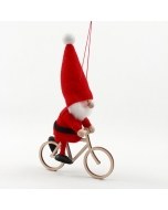 Bicyclist Tomte Ornament