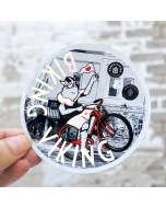 Biking Viking Sticker
