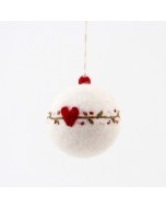 Felt Bauble Ornament - Heart