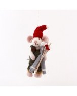 Felt Mouse on Skis