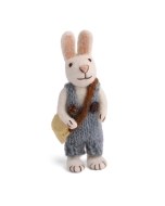 Small Bunny with Overalls & Satchel