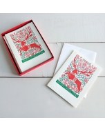 Letterpress Folk Deer Card Box