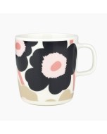 Marimekko Oiva Unikko Mug - Charcoal & Pink