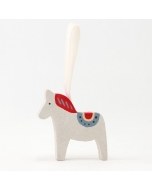 Painted Horse Ornament - White