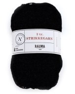 Rauma Strikkegarn 136 Black