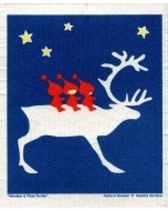 Reindeer Riding Dishcloth