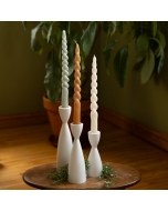 Sleek Wood Candlesticks